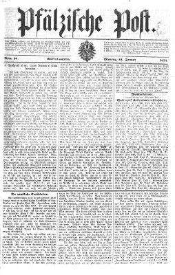 Pfälzische Post Montag 12. Januar 1874