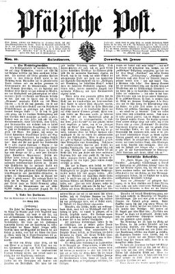 Pfälzische Post Donnerstag 22. Januar 1874