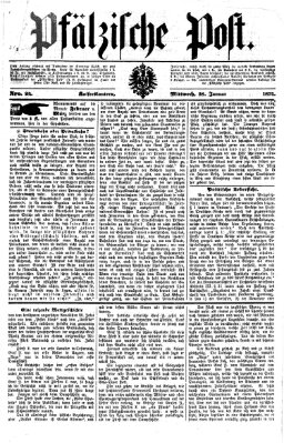 Pfälzische Post Mittwoch 28. Januar 1874