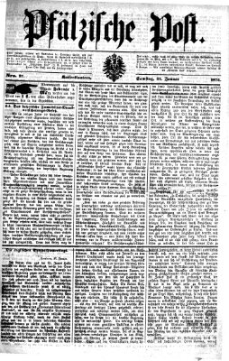 Pfälzische Post Samstag 31. Januar 1874