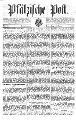 Pfälzische Post Donnerstag 5. Februar 1874