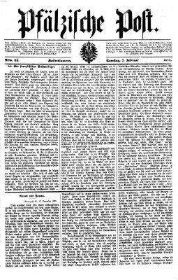 Pfälzische Post Samstag 7. Februar 1874
