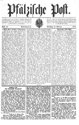 Pfälzische Post Dienstag 17. Februar 1874