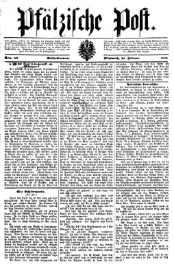 Pfälzische Post Mittwoch 18. Februar 1874