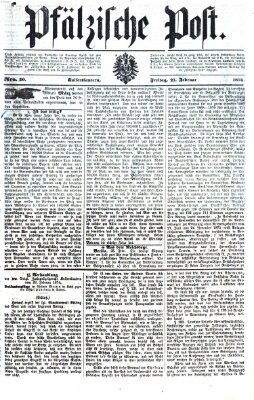 Pfälzische Post Freitag 27. Februar 1874