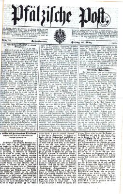 Pfälzische Post Freitag 27. März 1874