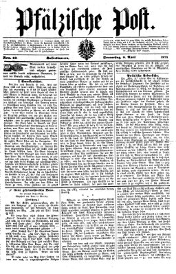 Pfälzische Post Donnerstag 9. April 1874