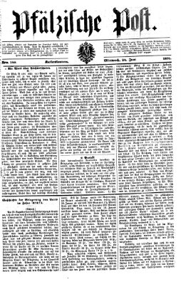 Pfälzische Post Mittwoch 24. Juni 1874