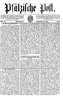 Pfälzische Post Donnerstag 25. Juni 1874