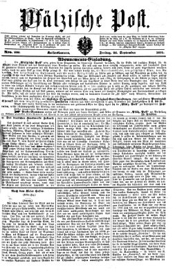 Pfälzische Post Freitag 25. September 1874