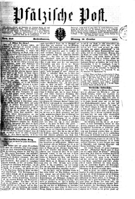 Pfälzische Post Montag 12. Oktober 1874