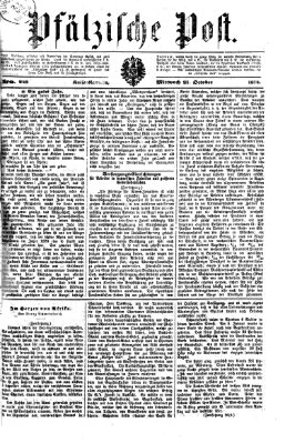 Pfälzische Post Mittwoch 21. Oktober 1874