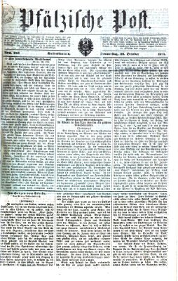 Pfälzische Post Donnerstag 22. Oktober 1874