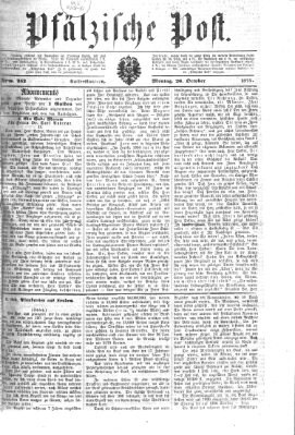 Pfälzische Post Montag 26. Oktober 1874