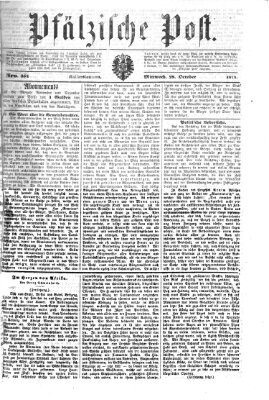 Pfälzische Post Mittwoch 28. Oktober 1874