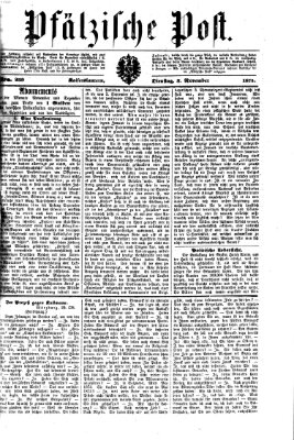 Pfälzische Post Dienstag 3. November 1874