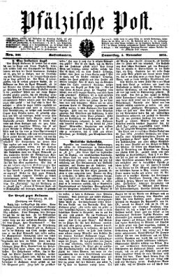 Pfälzische Post Donnerstag 5. November 1874