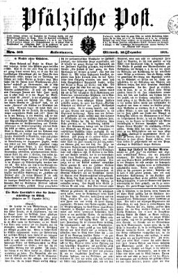 Pfälzische Post Mittwoch 23. Dezember 1874