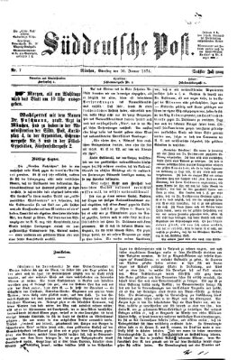 Süddeutsche Post Samstag 10. Januar 1874