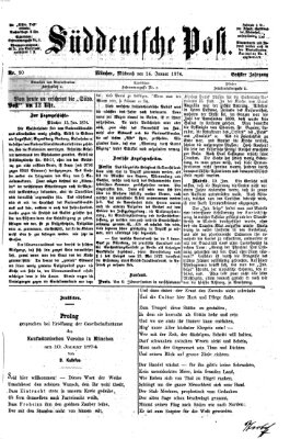 Süddeutsche Post Mittwoch 14. Januar 1874