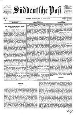 Süddeutsche Post Donnerstag 15. Januar 1874