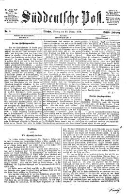 Süddeutsche Post Sonntag 18. Januar 1874