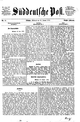 Süddeutsche Post Mittwoch 28. Januar 1874