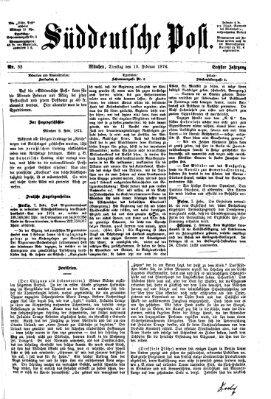 Süddeutsche Post Dienstag 10. Februar 1874