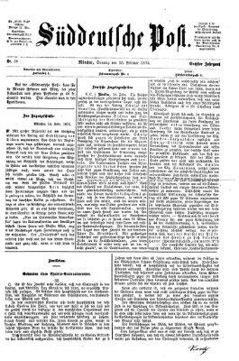 Süddeutsche Post Sonntag 15. Februar 1874