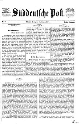 Süddeutsche Post Freitag 27. Februar 1874