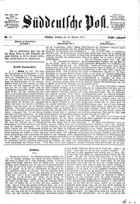 Süddeutsche Post Samstag 28. Februar 1874