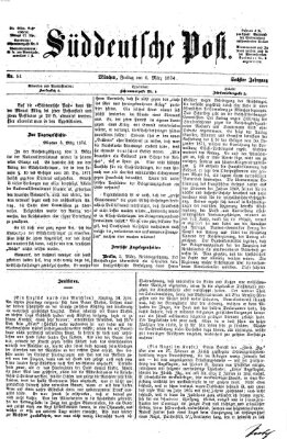 Süddeutsche Post Freitag 6. März 1874