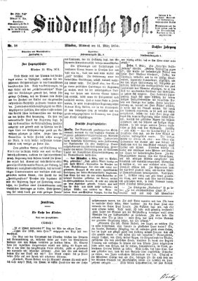 Süddeutsche Post Mittwoch 11. März 1874