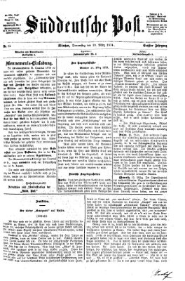 Süddeutsche Post Donnerstag 19. März 1874