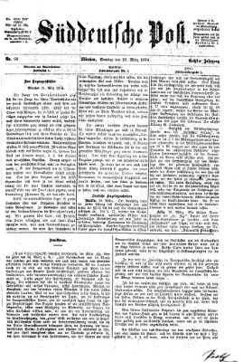 Süddeutsche Post Sonntag 22. März 1874