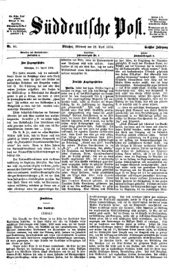 Süddeutsche Post Mittwoch 22. April 1874
