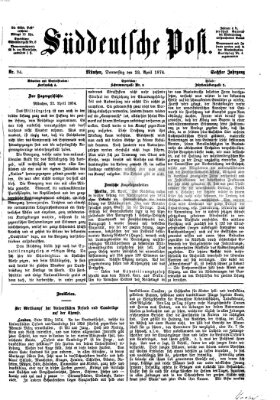 Süddeutsche Post Donnerstag 23. April 1874