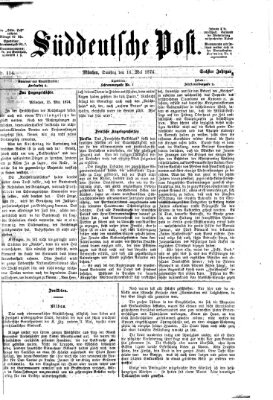 Süddeutsche Post Samstag 16. Mai 1874