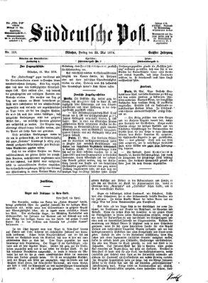 Süddeutsche Post Freitag 22. Mai 1874