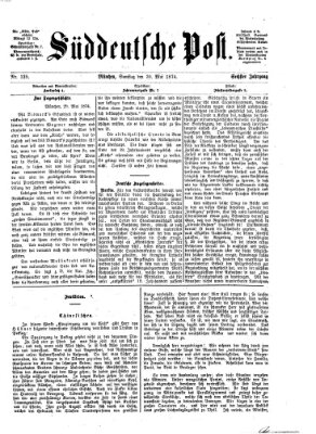 Süddeutsche Post Samstag 30. Mai 1874