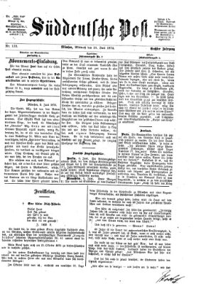 Süddeutsche Post Mittwoch 10. Juni 1874