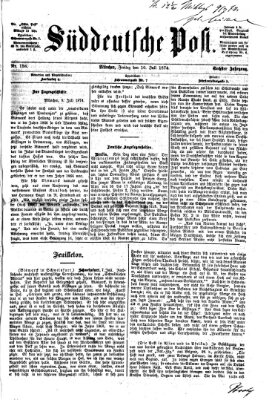 Süddeutsche Post Freitag 10. Juli 1874