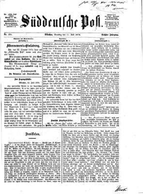 Süddeutsche Post Samstag 11. Juli 1874