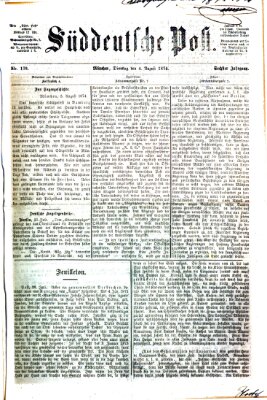 Süddeutsche Post Dienstag 4. August 1874