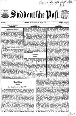 Süddeutsche Post Mittwoch 12. August 1874