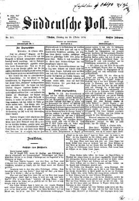 Süddeutsche Post Dienstag 20. Oktober 1874