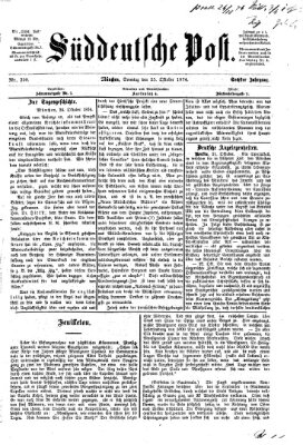 Süddeutsche Post Sonntag 25. Oktober 1874