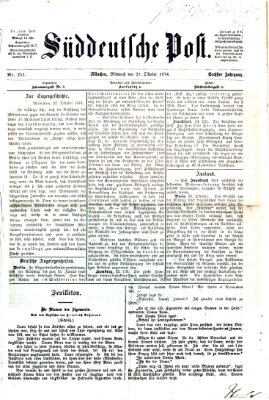 Süddeutsche Post Mittwoch 28. Oktober 1874