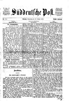 Süddeutsche Post Donnerstag 29. Oktober 1874