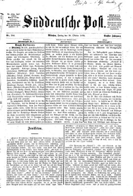 Süddeutsche Post Freitag 30. Oktober 1874